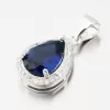 Strieborný prívesok s modrým zirkónom HST-13240