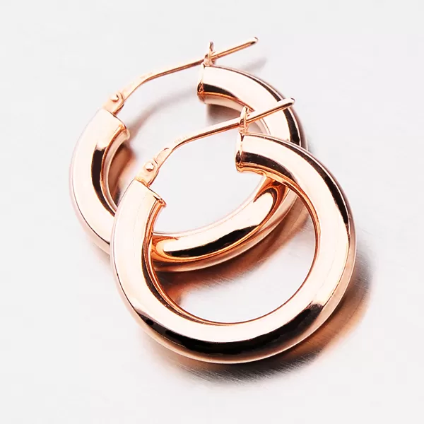 Masívne pozlátené kruhy E1400035-1234-SLX