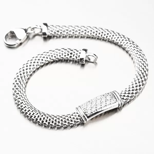 Dámsky strieborný náramok so zirkónmi B1902542-2196-SLX