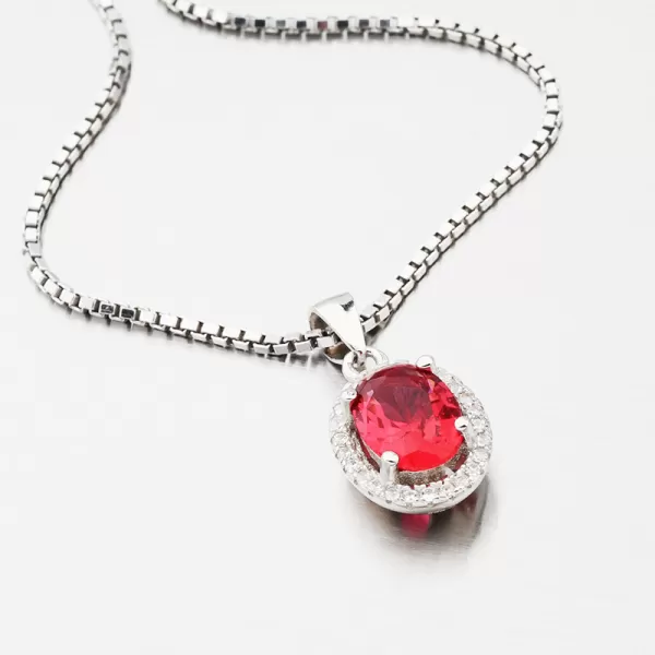 Prívesok s červeným zirkónom HST-13274