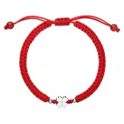 Kabbalah náramok proti uhranutiu so strieborným štvorlístkom 13001.3 červený