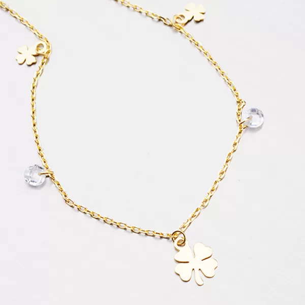 Pozlátený náramok s príveskami a zirkónmi B2000461-1132-SLX