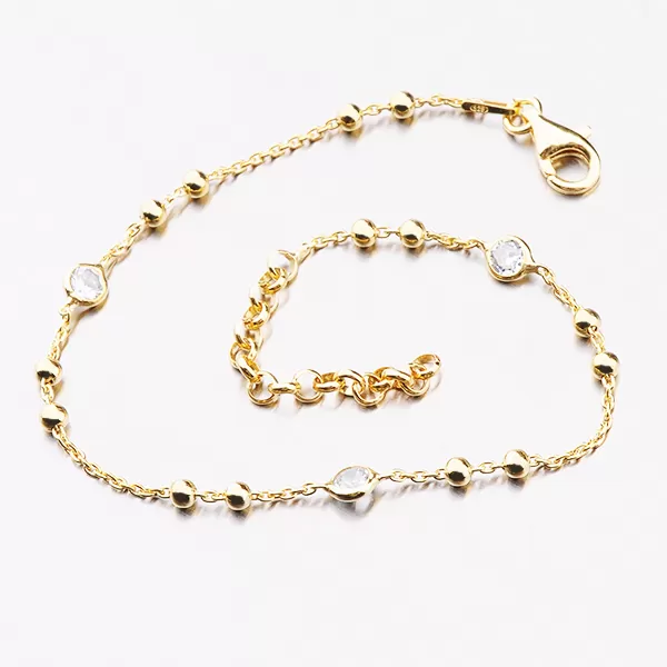 Pozlátený náramok so zirkónmi B2201123-0398-SLX