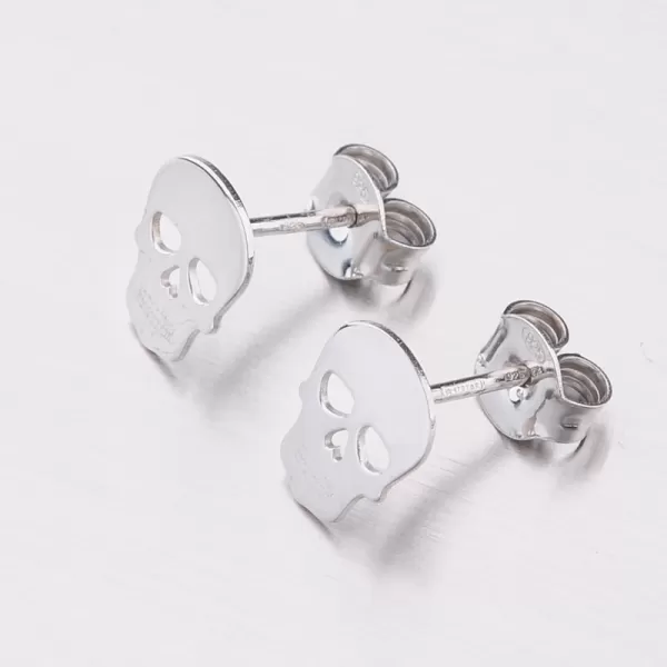 Strieborné náušnice kôstky - lebka E1403798-1507-SLX