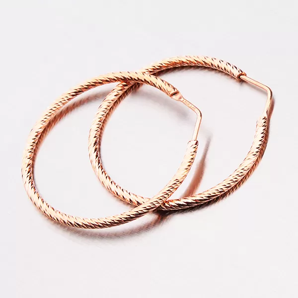 Kruhy vo farbe ružového zlata 35 mm E2000856-0809-SLX