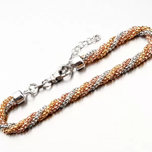 Pletený trojfarebný náramok B1300518-1264-SLX