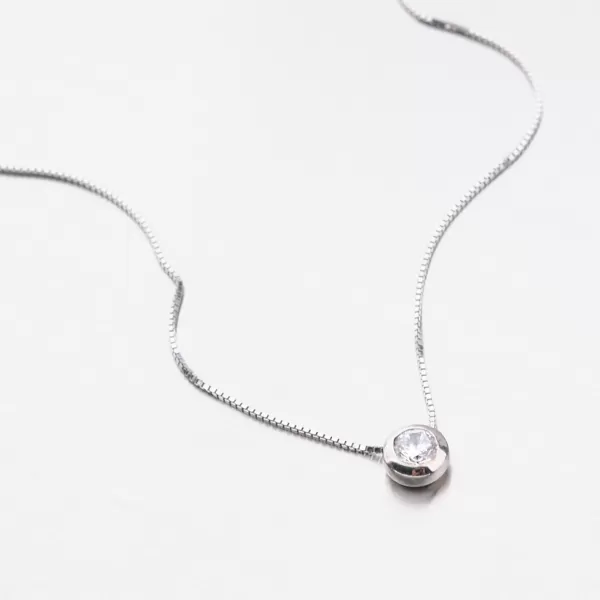 Strieborný náhrdelník so zirkónom N1400008-0871-SLX