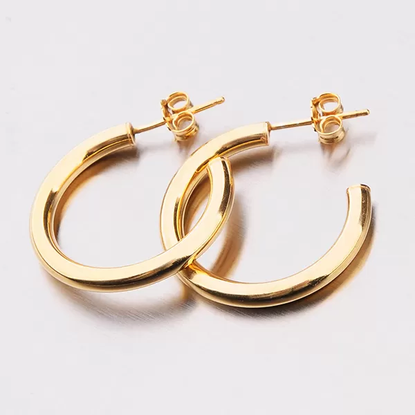 Silné pozlátené kruhy E1400041-1234-SLX