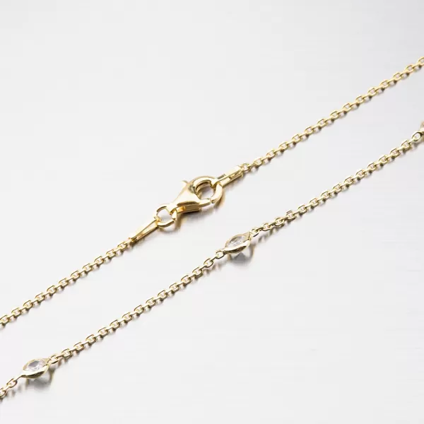 Strieborný pozlátený náhrdelník so zirkónmi N2201129-0398-SLX