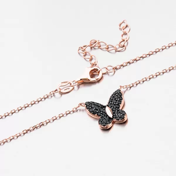 Pozlátený náhrdelník s motýľom N1802325-2493-SLX