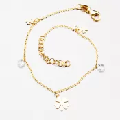 Pozlátený náramok s príveskami a zirkónmi B2000461-1132-SLX