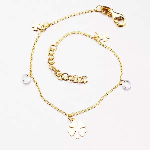 Pozlátený náramok s príveskami a zirkónmi B2000461-1132-SLX