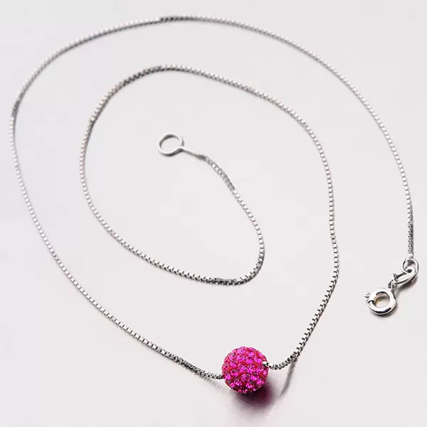 Strieborný náhrdelník s guličkou 92003043-69-SLX