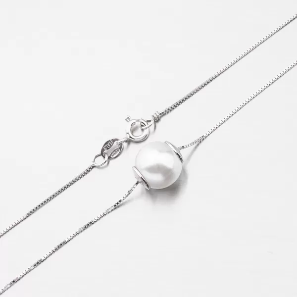 Strieborný náhrdelník s perlom N2201763-0871-SLX