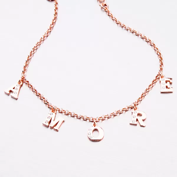 Pozlátený náramok s príveskami a zirkónmi B2001468-0331-SLX