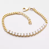 Pozlátený náramok so zirkónmi B2100025-1905-SLX