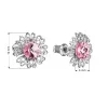 Náušnice bižutérie so Swarovski kryštálmi ružová kvietka 51042.3 light rose