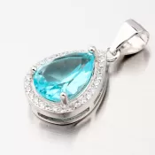 Prívesok so svetlo modrým zirkónom HST-13244