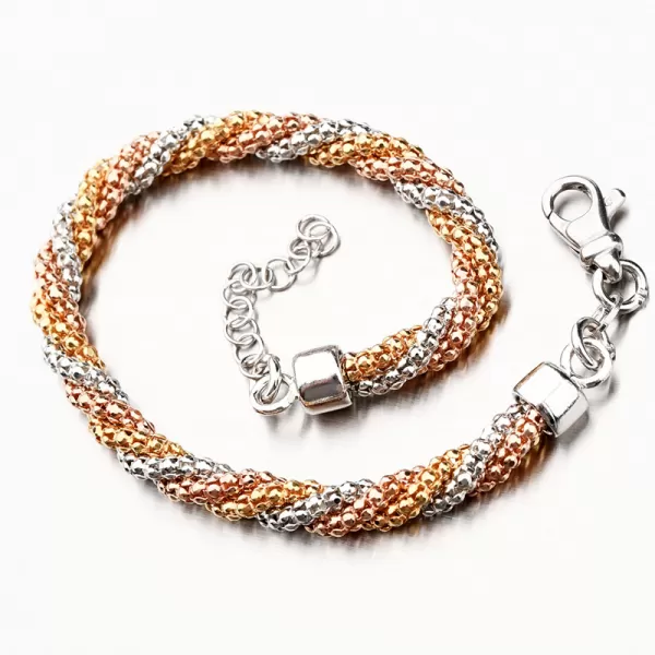 Pletený trojfarebný náramok B1300518-1264-SLX