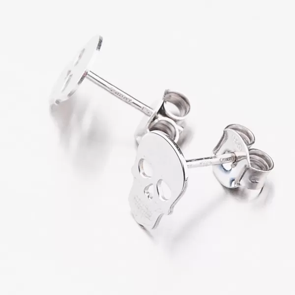 Strieborné náušnice kôstky - lebka E1403798-1507-SLX