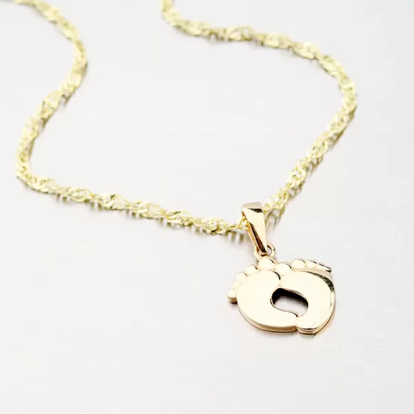 Zlatý prívesok - chodidlá 13-384