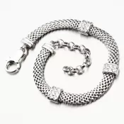 Strieborný náramok so zirkónmi B1400752-1304-SLX