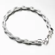 Zapletaný náramok - striebro 925 B1403943-1256-SLX