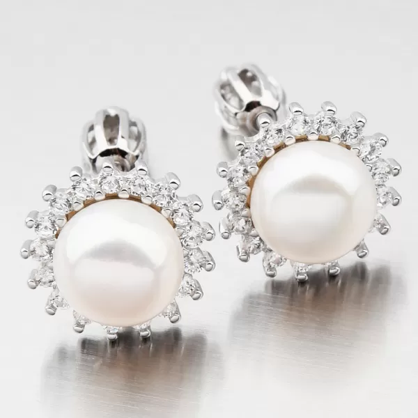 Strieborné kôstky s perlou UPST-121656/P