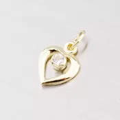 Srdce zo zlata so zirkónom 43-2039