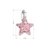 Strieborný prívesok s PRECIOSA CRYSTALS PINK STAR 34259.3 LT.ROSE