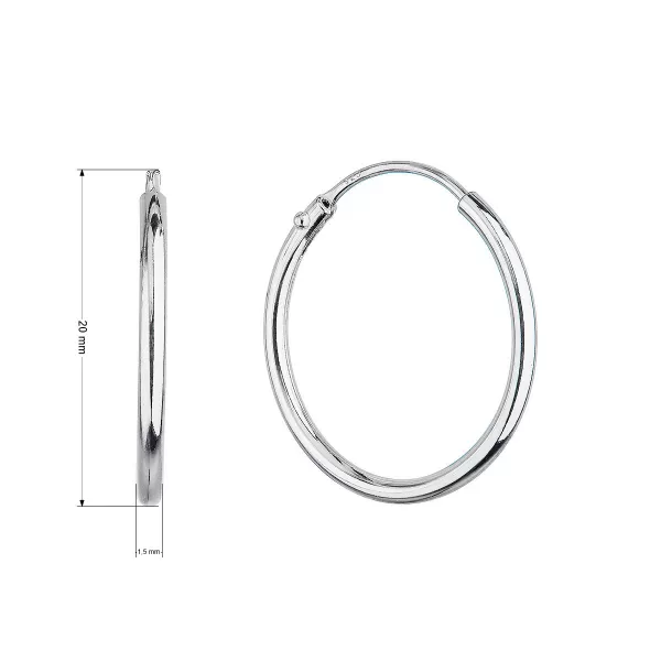 Strieborné náušnice kruhy 61002