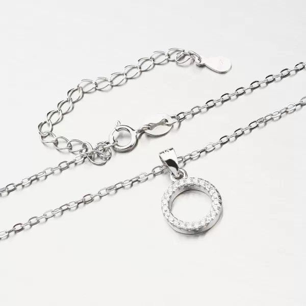 Strieborný náhrdelník so zirkónmi SETST-15306R