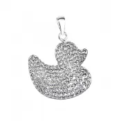 Strieborný prívesok s kryštálmi Swarovski Kačenka 74094.1