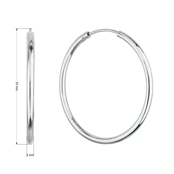 Strieborné náušnice kruhy 61005