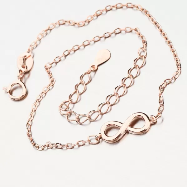 Strieborný pozlátený náramok nekonečno BST-14649/21-R