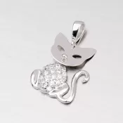 Prívesok z bieleho zlata 43-21037