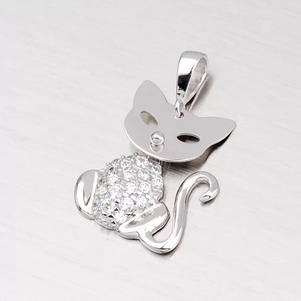 Prívesok z bieleho zlata 43-21037