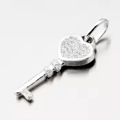 Prívesok so zirkónmi kľúč HST-13688