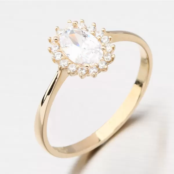 Zlatý prsteň so zirkónmi 11-311