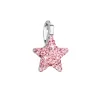 Strieborný prívesok s PRECIOSA CRYSTALS PINK STAR 34259.3 LT.ROSE