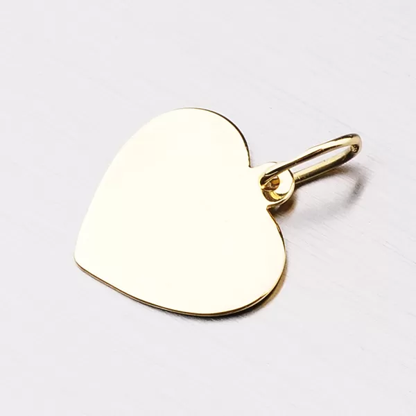 Zlatý prívesok v tvare srdca s gravírovaním 322P-131035