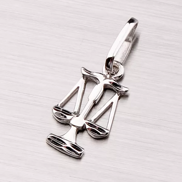 Prívesok Váhy z bieleho zlata 43-2072-09