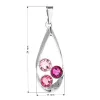 Prívesok bižutérie so Swarovski kryštálmi ružová slza 54031.3