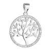 Strieborný prívesok so zirkónmi v bielej farbe strom života 14001.1