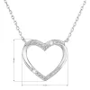 Strieborný náhrdelník so zirkónom biele srdce 12010.1