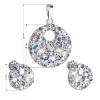 Súprava šperkov s kryštálmi Swarovski náušnice a prívesok fialový okrúhly 39148,3 fialový