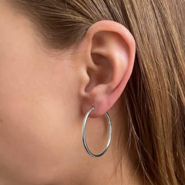 Strieborné náušnice kruhy 61005