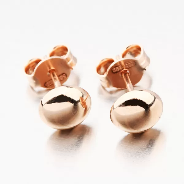 Napichovacie náušnice z ružového zlata 12-597