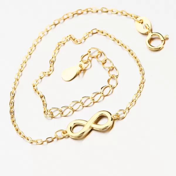 Strieborný pozlátený náramok nekonečno BST-14649/21-G