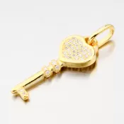 Pozlátený prívesok kľúč HST-13688-G